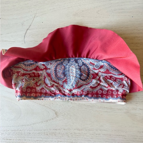 Zimmermann Bandeau Bikini Paisley Print Swimsuit Top - Picture 7 of 9